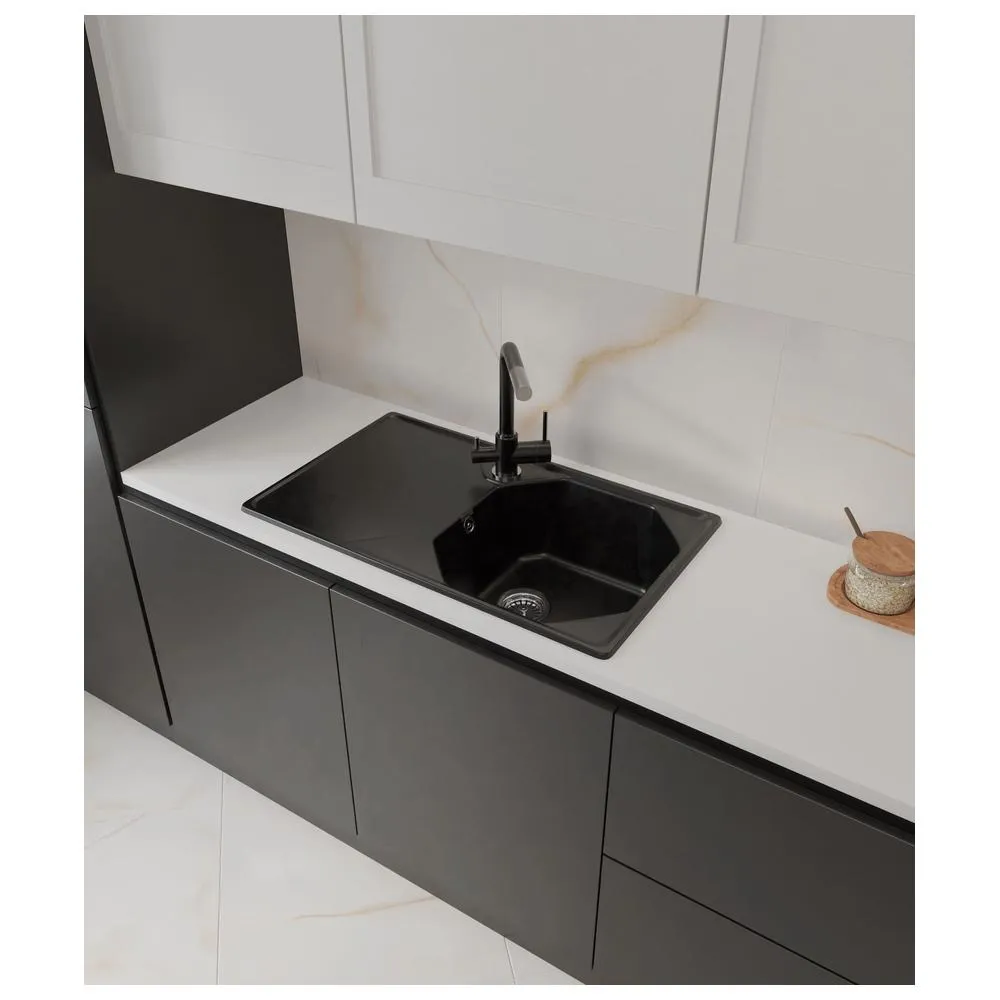 Кухонная мойка GranFest UNIQUE 840L, черный