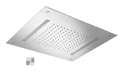 Верхний душ Almar Chromotherapy, 498х498, с LED-подсветкой, Mirror Stainless Steel (E044197.MS)