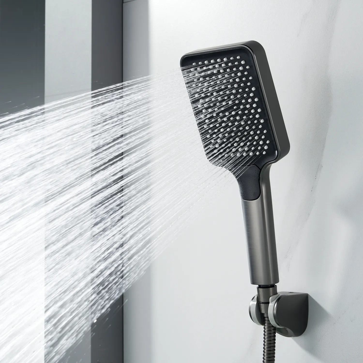 Смеситель для ванны Shevanik S9952T, оружейная сталь