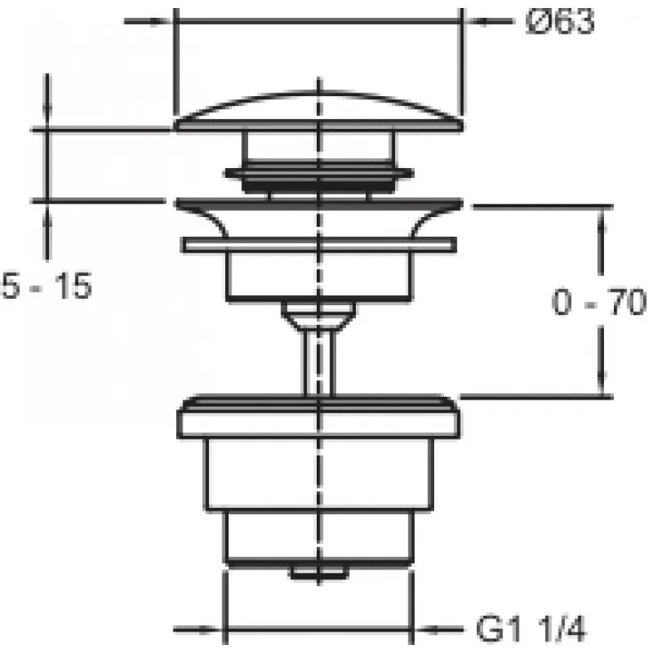 Донный клапан Jacob Delafon E30536-CP