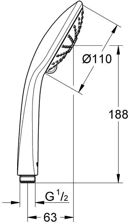 Душ ручной Grohe Euphoria 110 Massage 27221000 хром