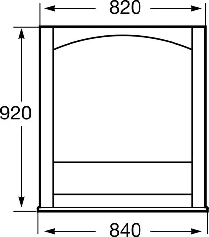 ZRU9302793 America зеркало 850мм,орех