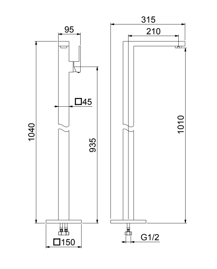 Смеситель для раковины Webert Pegaso PE832101015, хром