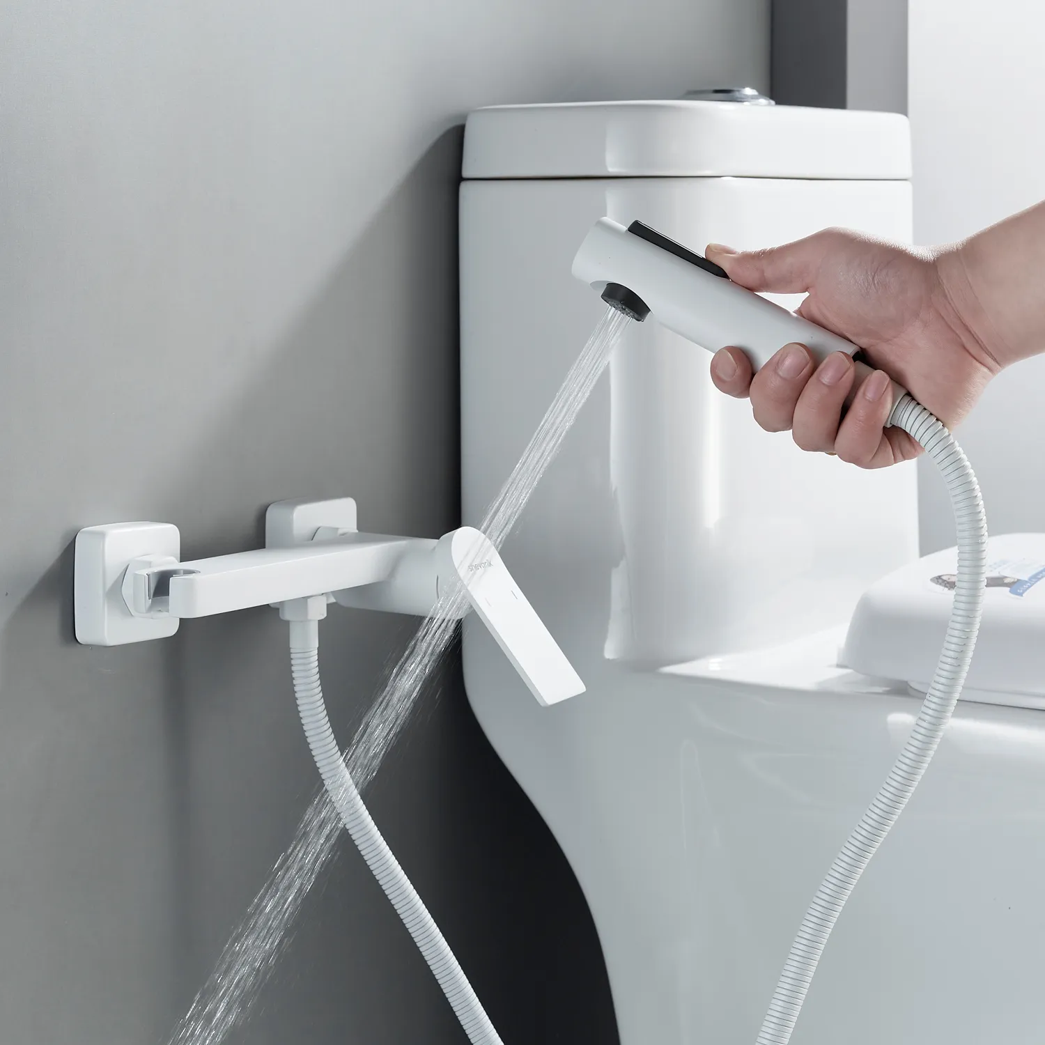 Гигиенический душ со смесителем Shevanik S4105C-1, белый