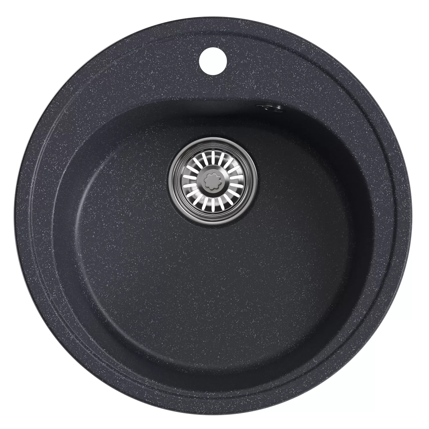 Мойкa MIXLINE ML-GM11 круглая  антрацит (343) 500мм (глуб. чаши 180) NEW (551828)