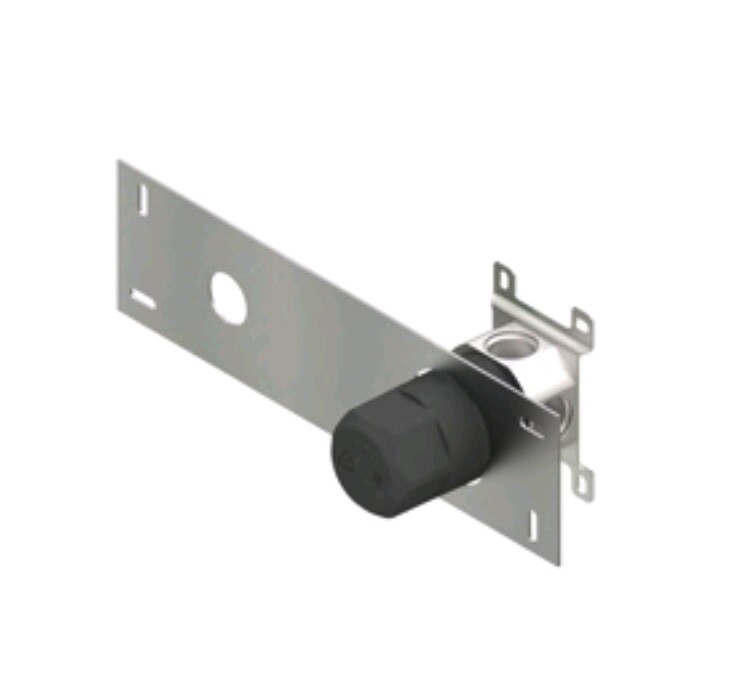 Внутренняя часть Quadro design FixKit, для серий диаметром 43 мм, с монтажным шаблоном, сталь брашированная (IN043T/1 AS)