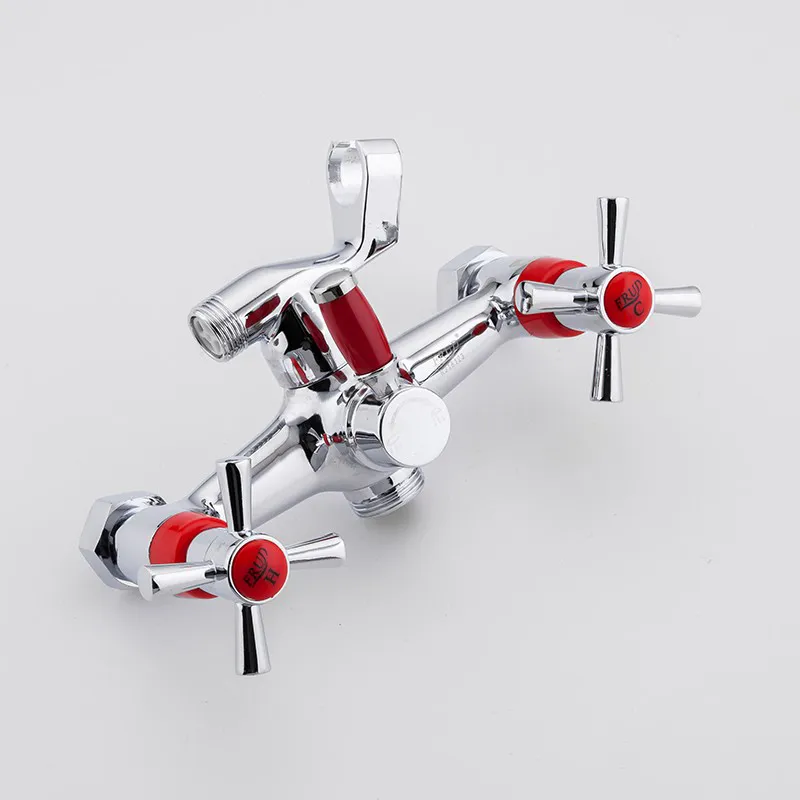 Смеситель для ванны FRUD R22118-10, хром;красный