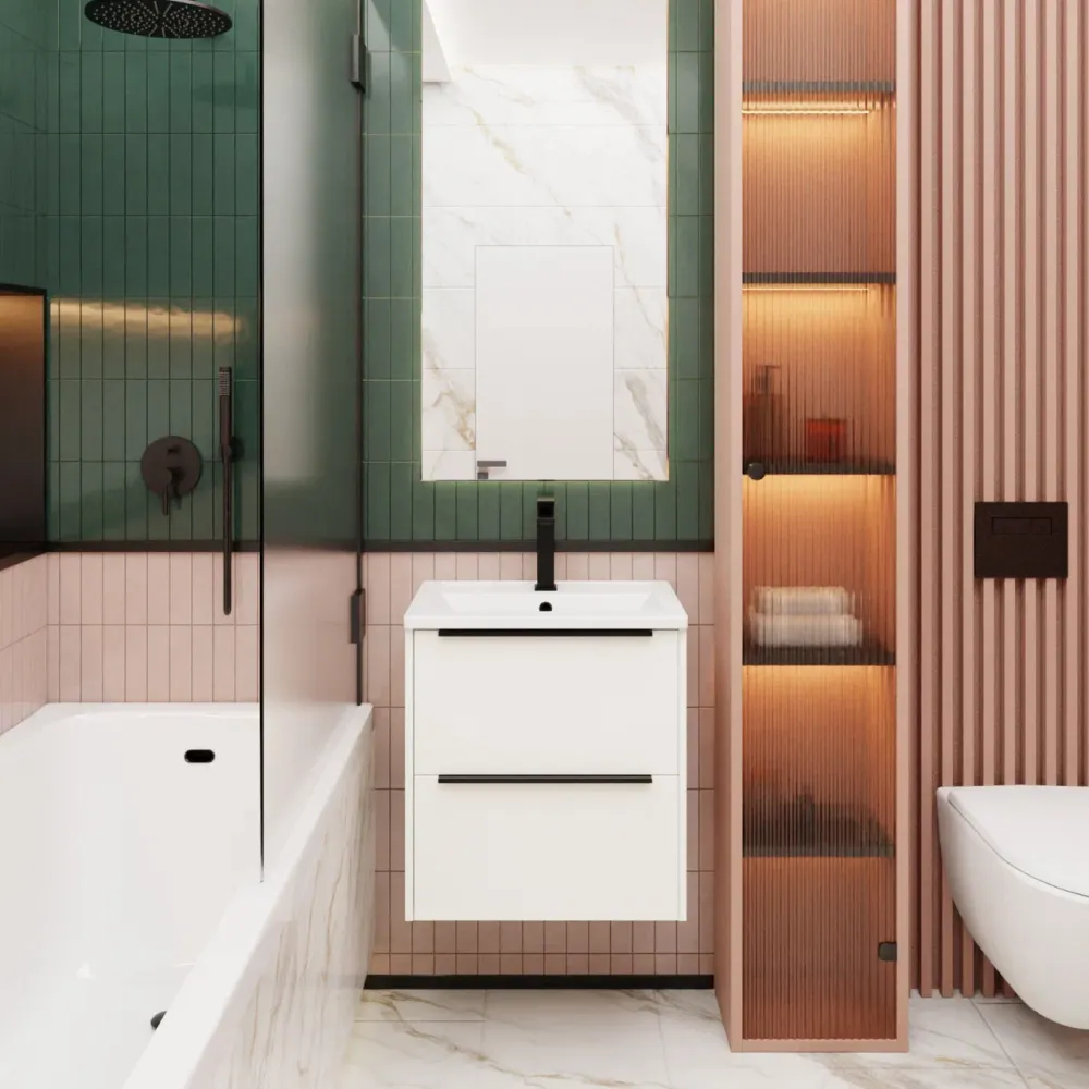 Тумба под раковину подвесная La Fenice Tesoro FNC-01-TES-PB-60-2, белый