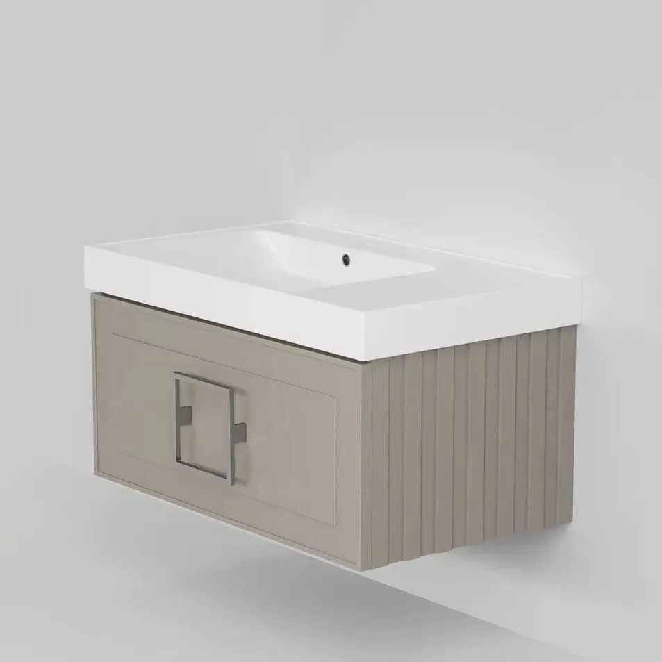 Тумба под раковину подвесная La Fenice Cubo FNC-01-CUB-C-80, бежевая