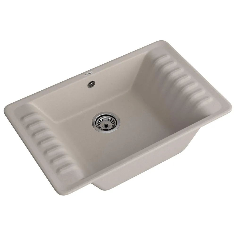 Кухонная мойка GranFest QUARZ 71, песочный