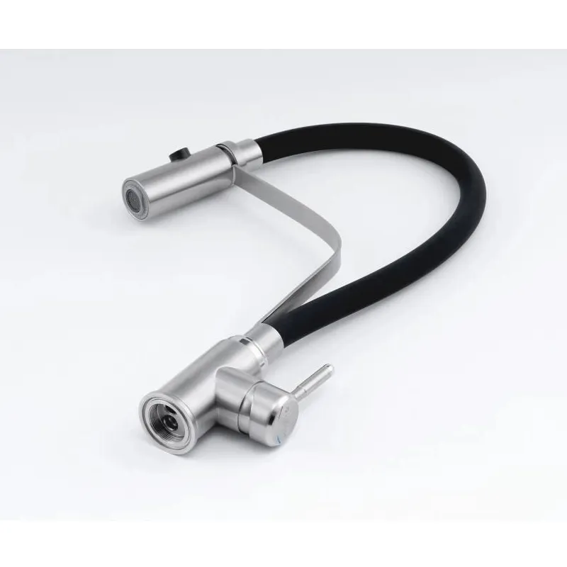 Смеситель для кухни с гибким изливом и режимом "душ" Knotlor SS-07, сатин