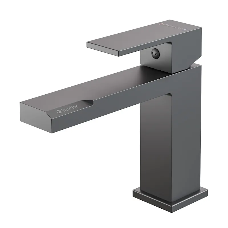 Cмеситель для раковины Knotlor KN-20/GM, оружейная сталь