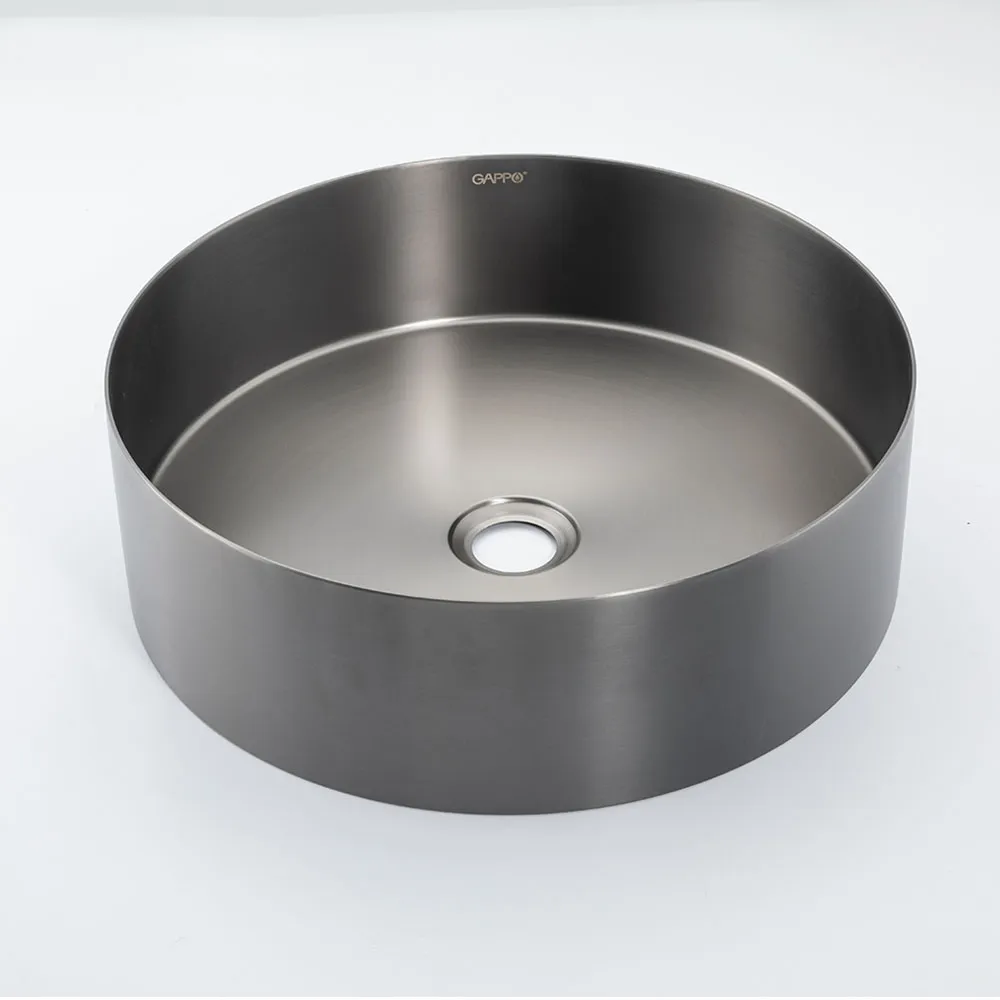 Раковина чаша GAPPO (40 см) GX101-9, оружейная сталь
