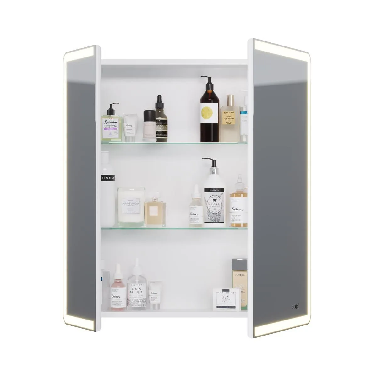 Зеркальный шкаф Dreja Point 70 см, белый