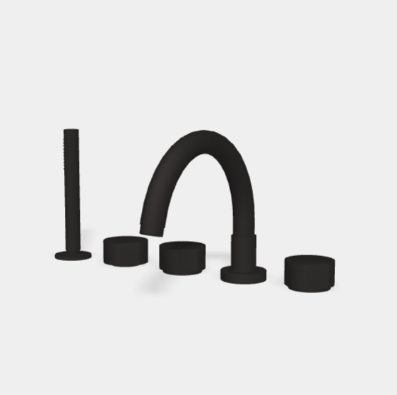 Смеситель для ванны и душа Fima Carlo Frattini So, чёрный матовый (F3174NS)