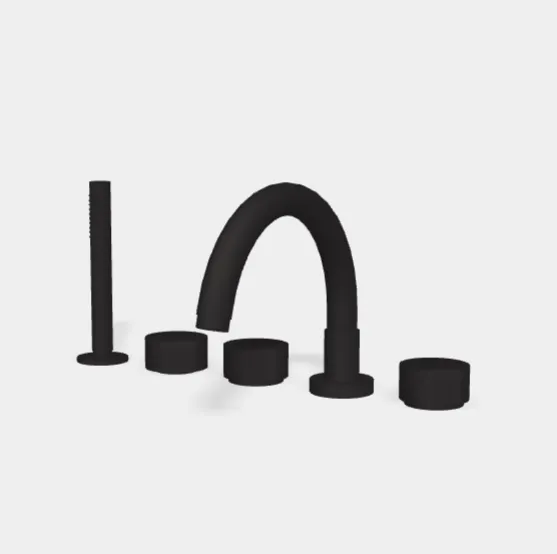 Смеситель для ванны и душа Fima Carlo Frattini So, чёрный матовый (F3174NS)