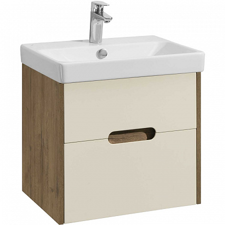 1A2542K0OLVG0 Набор Aquaton: 1A254201OLVG0 Тумба-умывальник Оливия 55 Дуб веллингтон/ 1WH501620 Раковина Адриана 55
