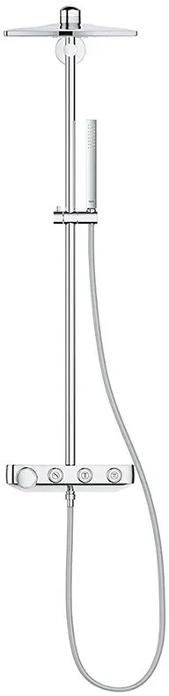 Душевая система поворотная с термостатом Grohe SmartControl Euphoria, хром / белый (26507LS0)