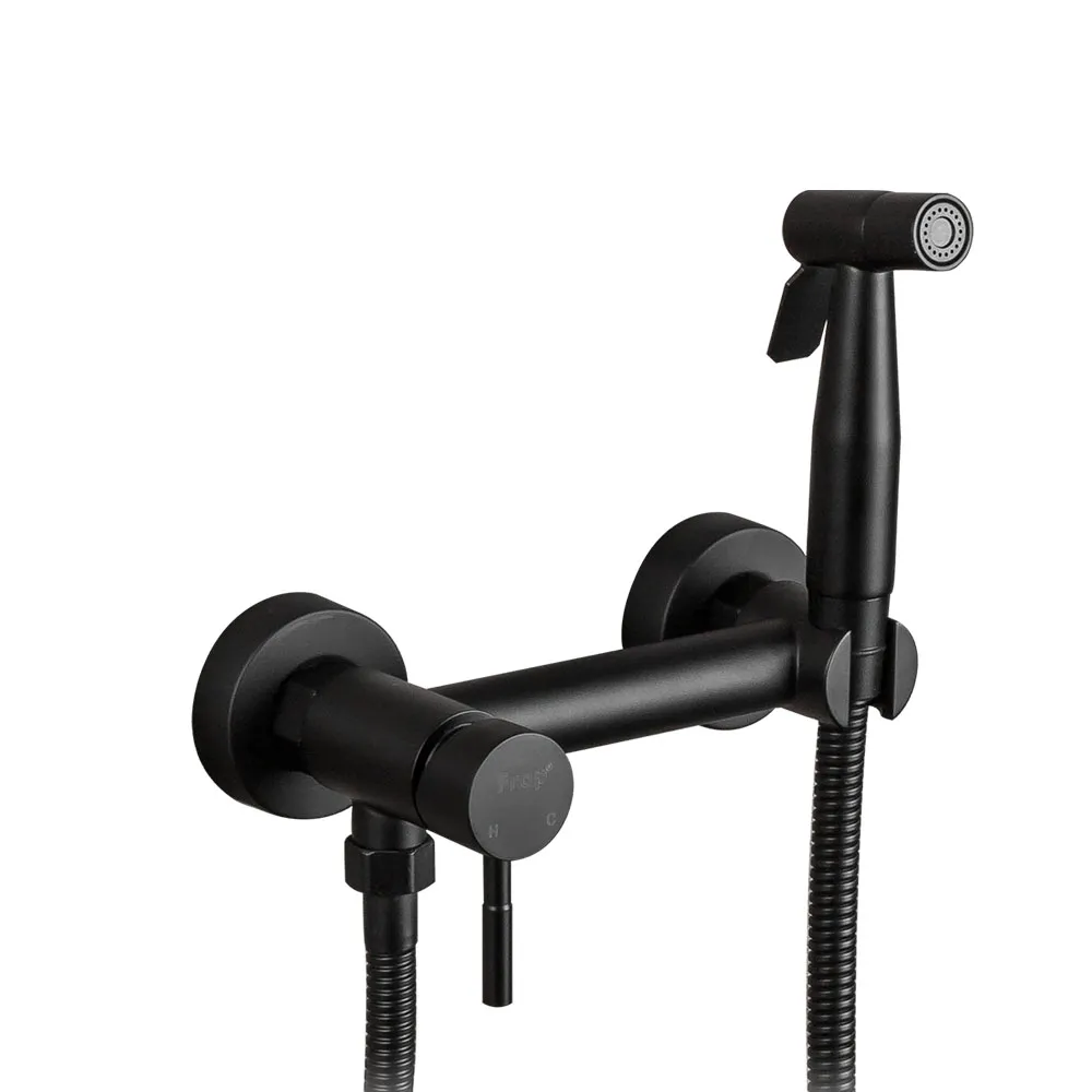 Гигиенический душ со смесителем FRAP F7503-6, черный