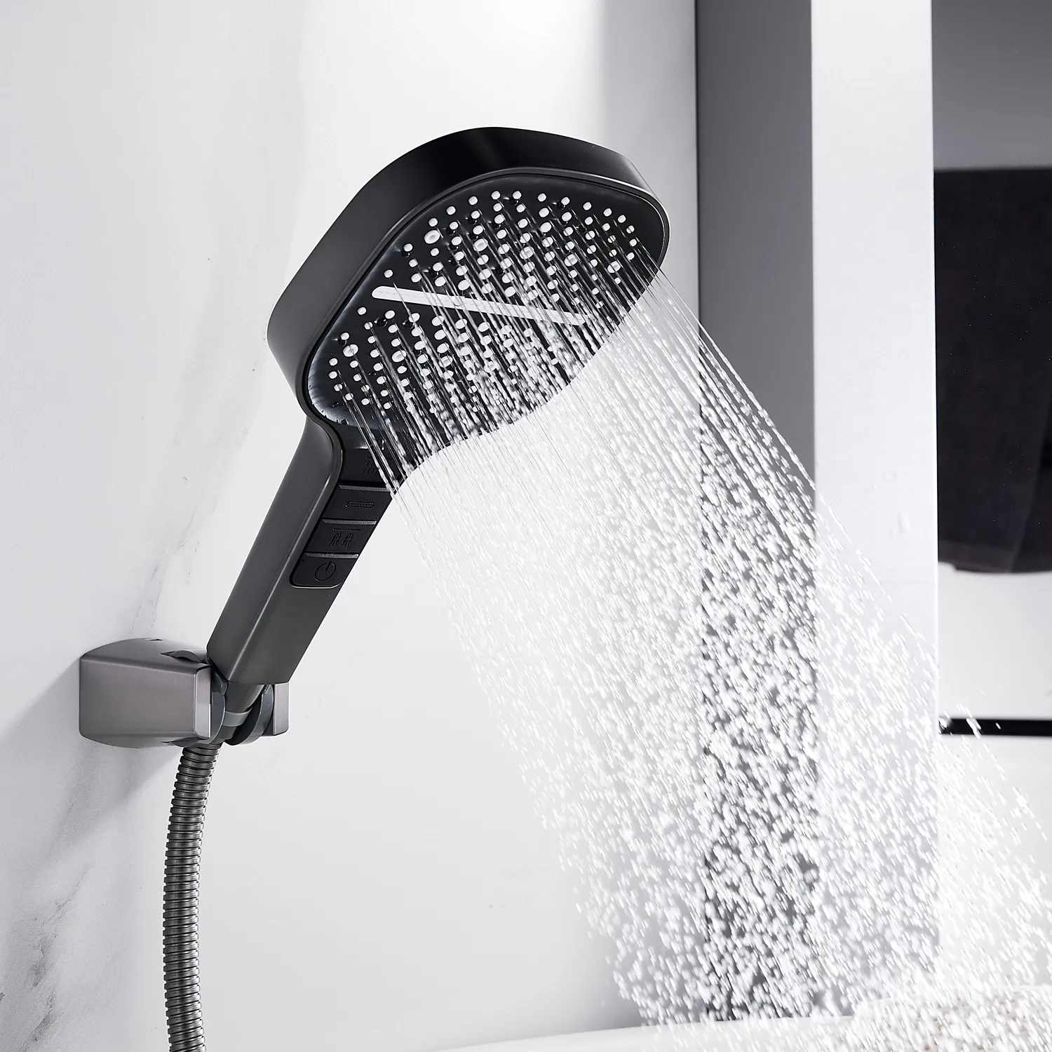 Смеситель для ванны Rose R1002T, оружейная сталь