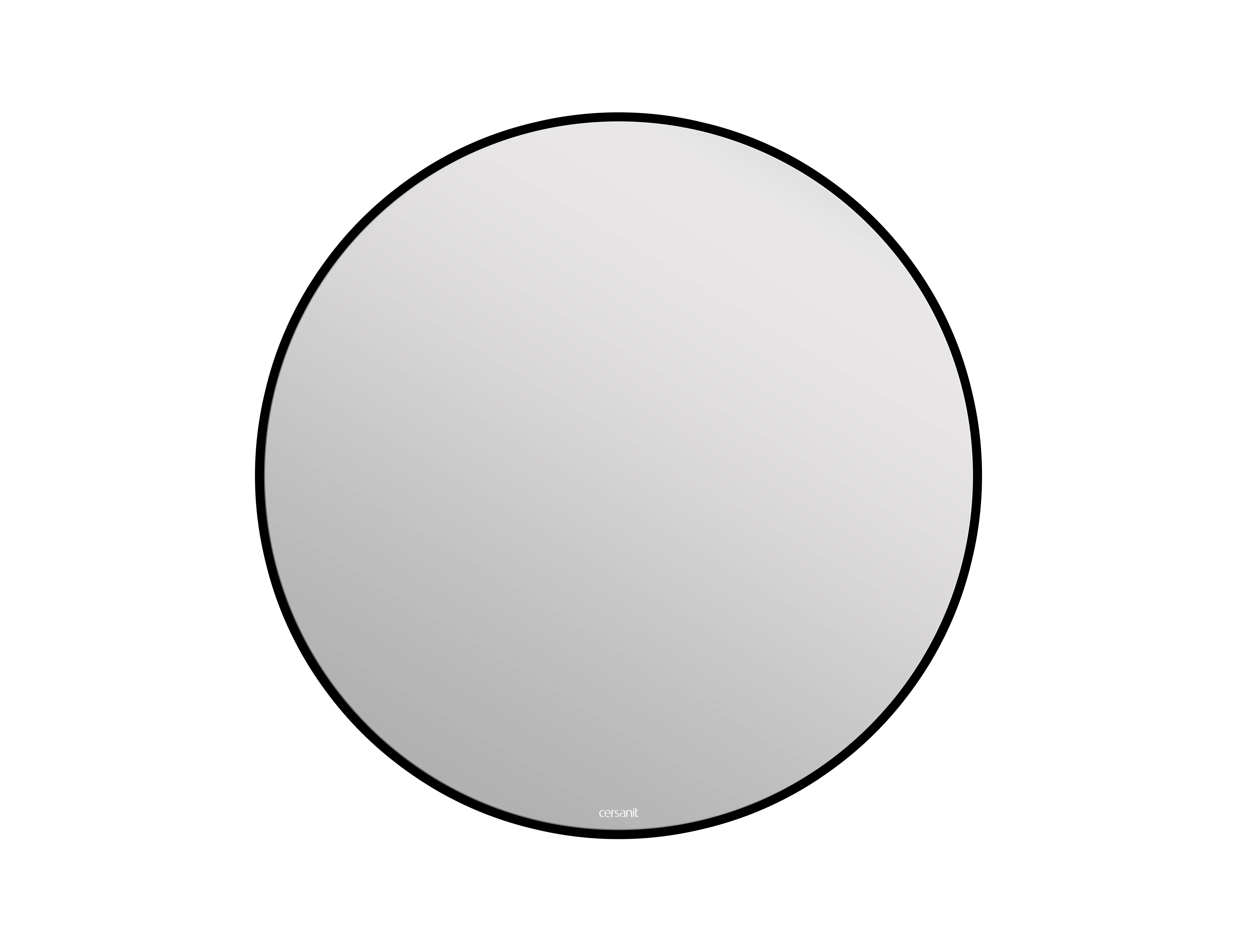 Зеркало Cersanit  ECLIPSE smart 90x90 с подсветкой круглое в черной рамке (64148)