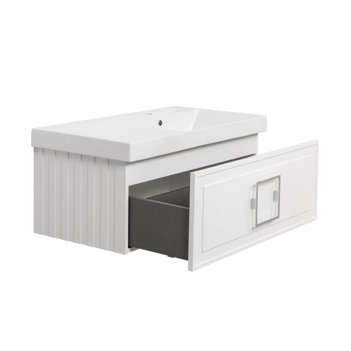 Тумба под раковину подвесная La Fenice Cubo FNC-01-CUB-B-80, белая