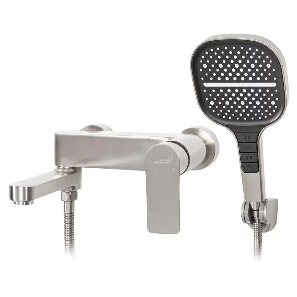 Смеситель для ванны Hansberge H4010NK, никель