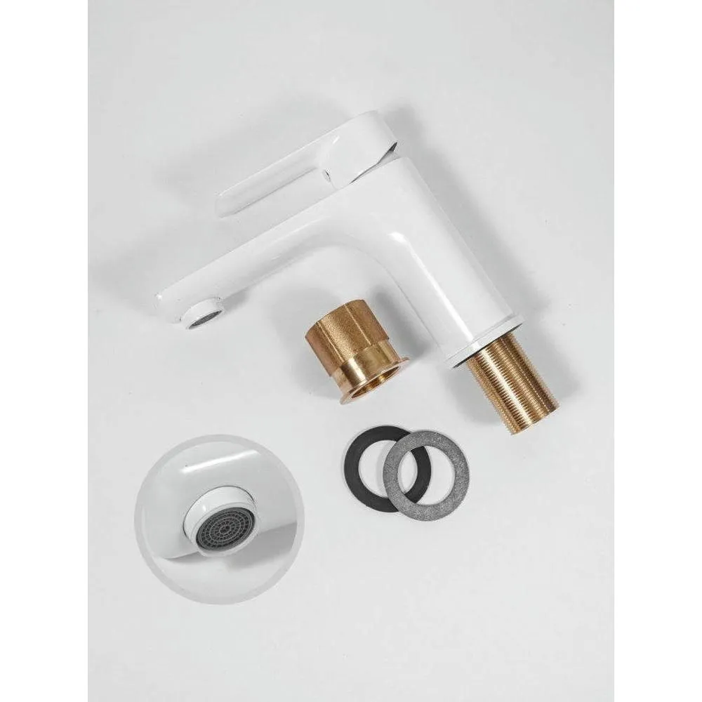 Смеситель для раковины Hansberge H1099WW, белый