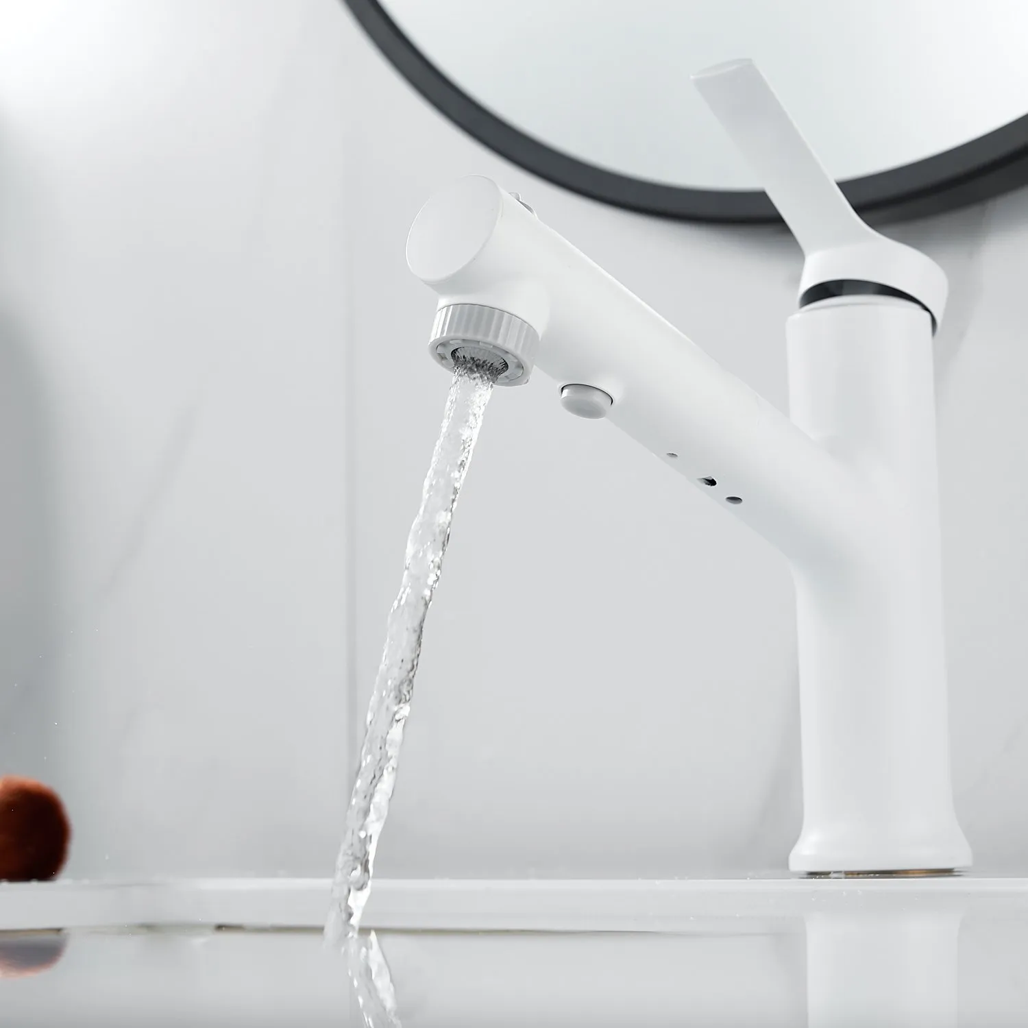 Смеситель для раковины многофункциональный Raffine F281C, белый