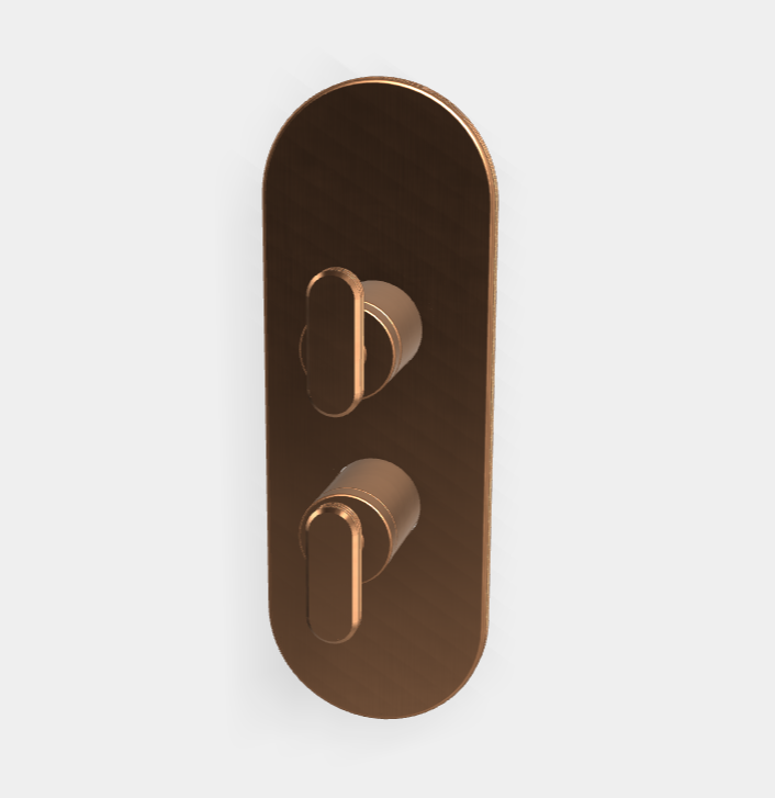 Смеситель для душа Fima Carlo Frattini Park Lane, на 2/3 потребителя, бронза брашированная янтарная (F1309X6ZS)