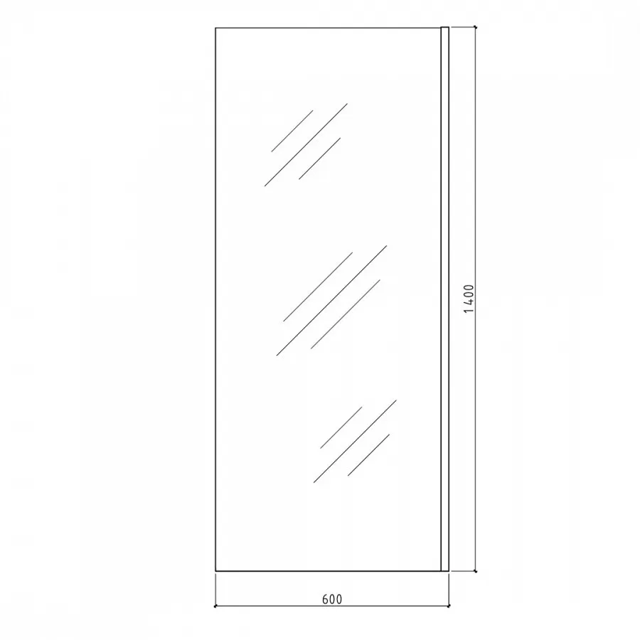 Шторка на ванну 60х140 см Maretti Marta MA41F6014098-560, профиль черный