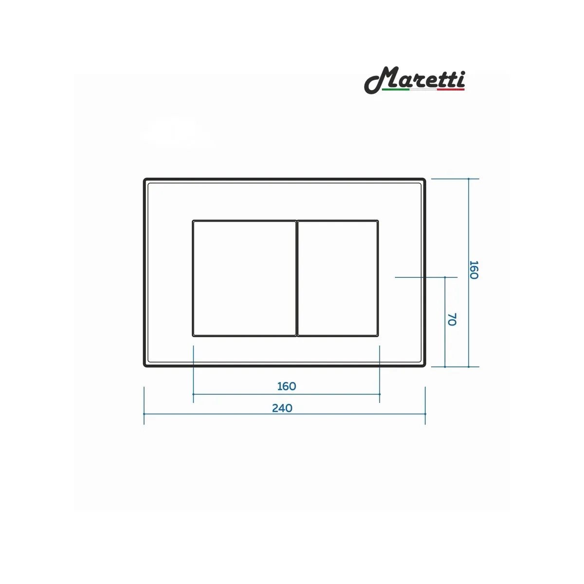 Клавиша смыва Maretti Sofia AC12SF-560, черный
