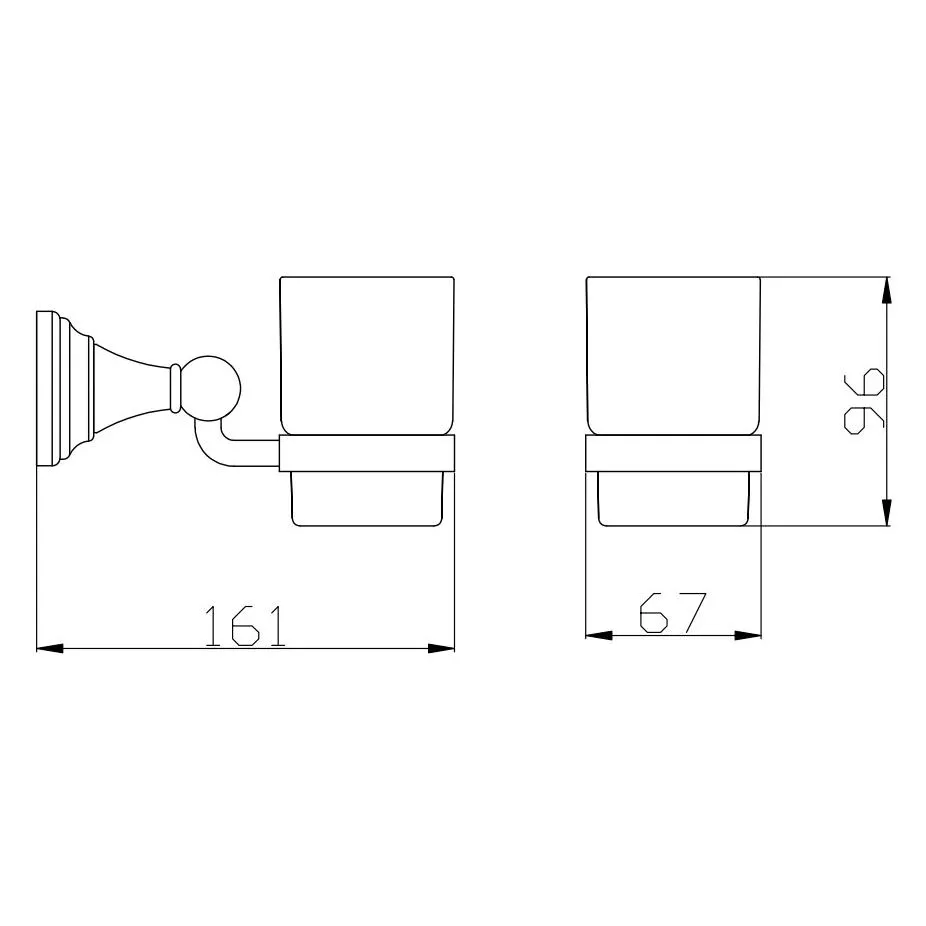 Стакан для ванной комнаты Rav Slezak MORAVA MKA0201Z, золото