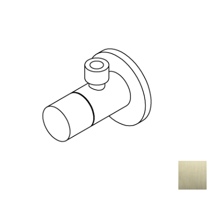 Вентиль Ritmonio запорный угловой, 1/2"x3/8", Brushed champagne PVD (76T002F46)