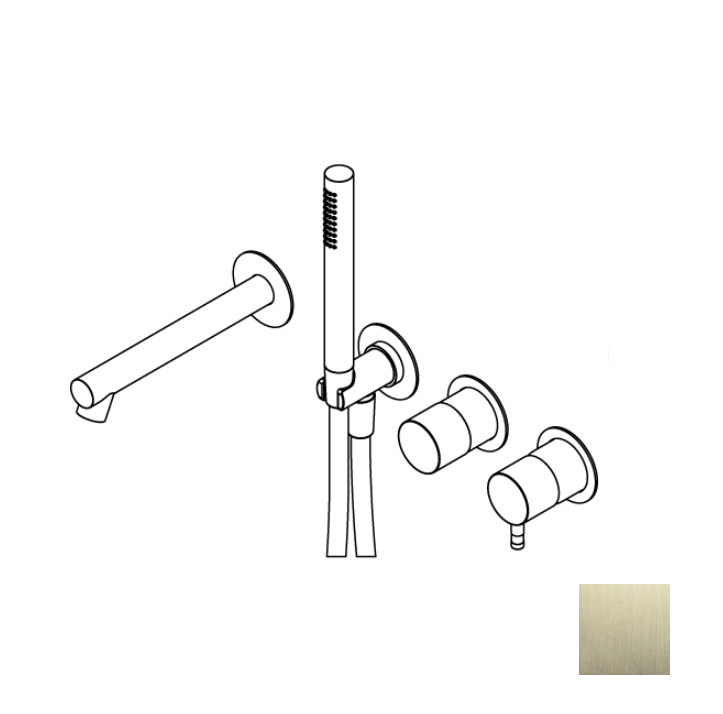 Смеситель для ванны и душа Ritmonio Diametro35 Inox, Brushed Champagne Stainless Steel PVD (E0BA0468ESDF44)