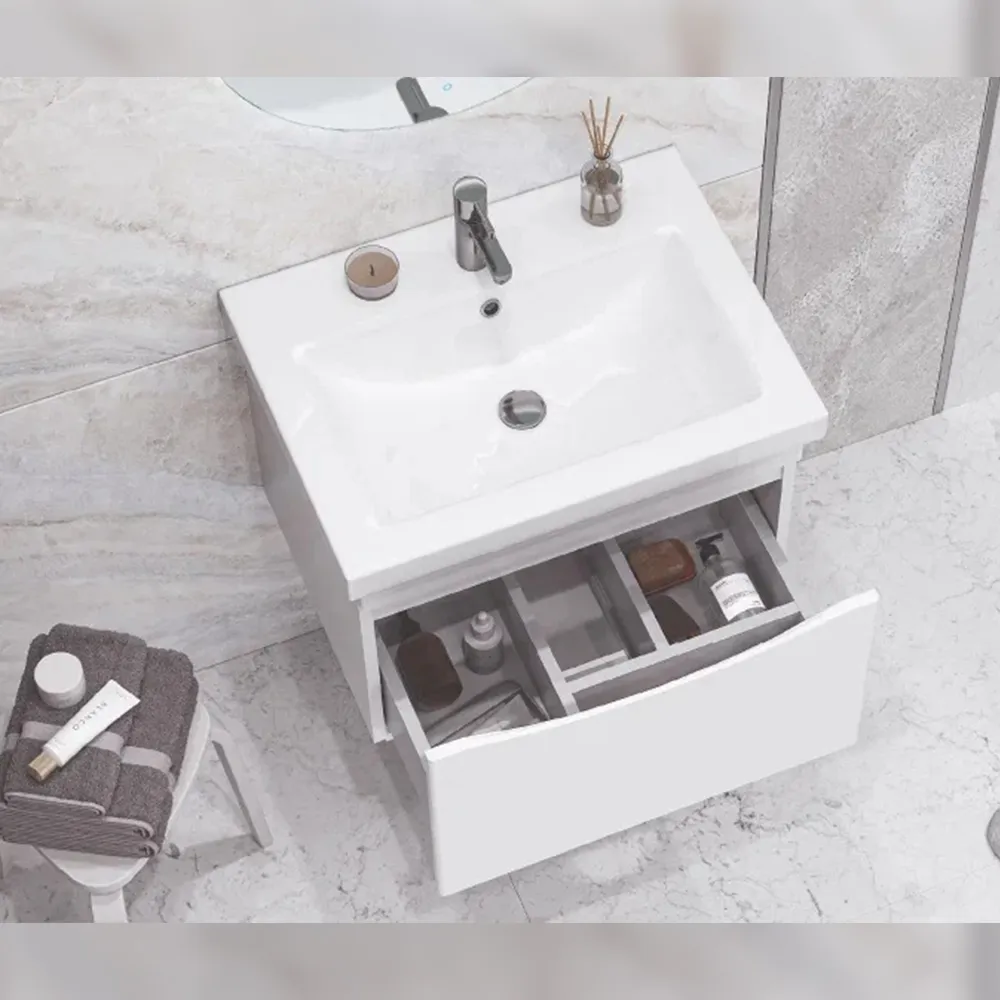 Тумба с раковиной подвесная Velvex Vizo tpVIZ.60.1Y-21, 60 см