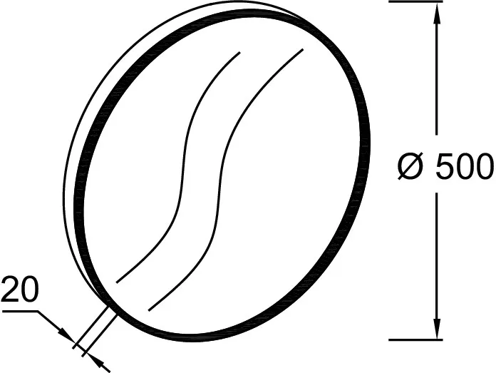 EB1176-GLD Jacob Delafon ODEON RIVE GAUCHE Круглое зеркало, 50 см, золото