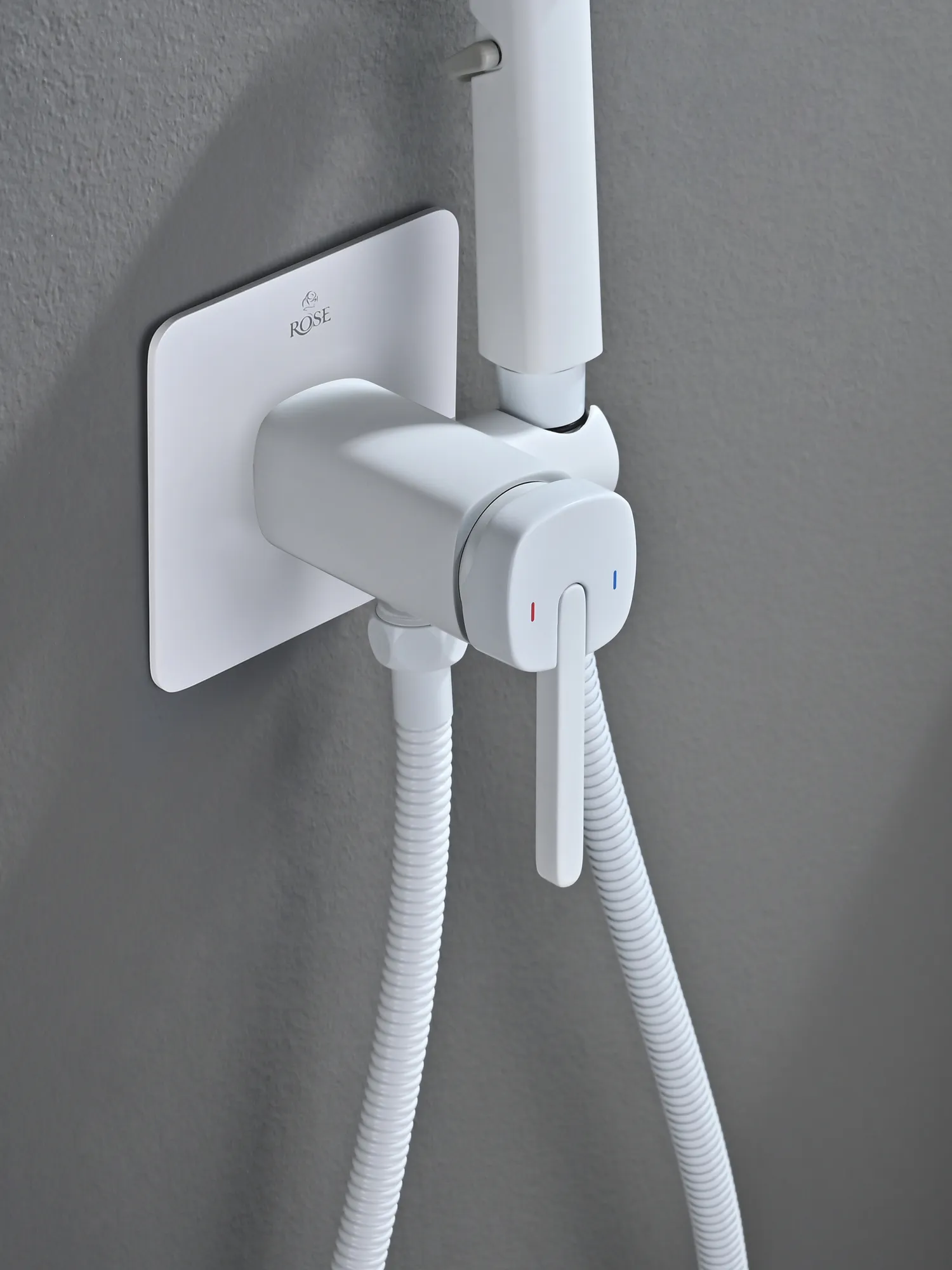 Гигиенический душ со смесителем Rose R245C, белый