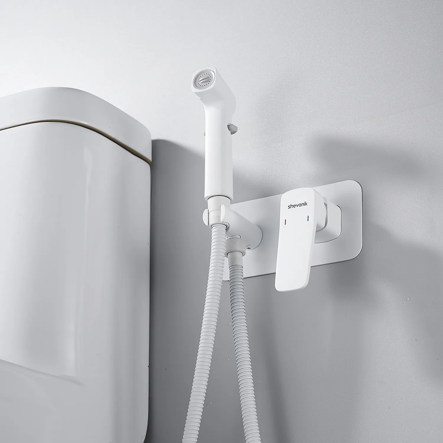 Гигиенический душ со смесителем Shevanik S9905C, белый