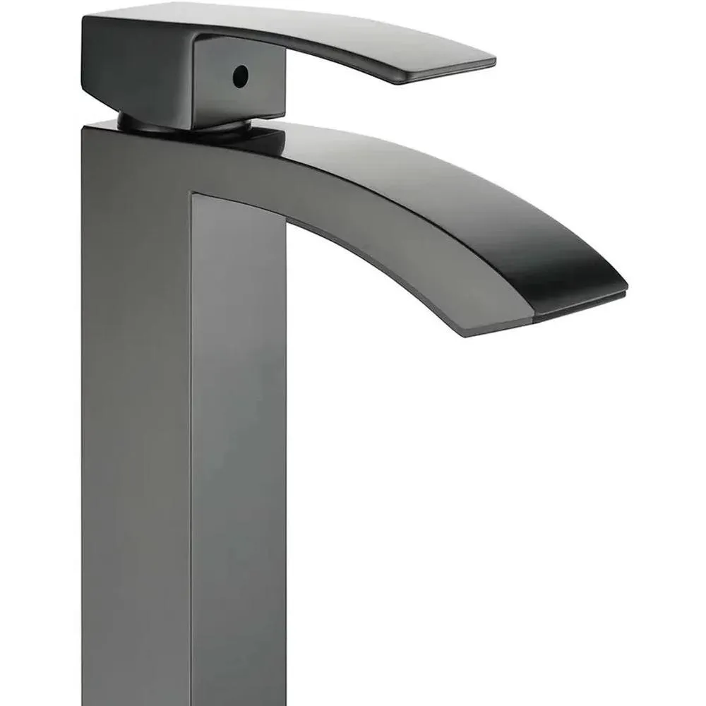 Смеситель для раковины высокий Grocenberg GB3007BG, графит