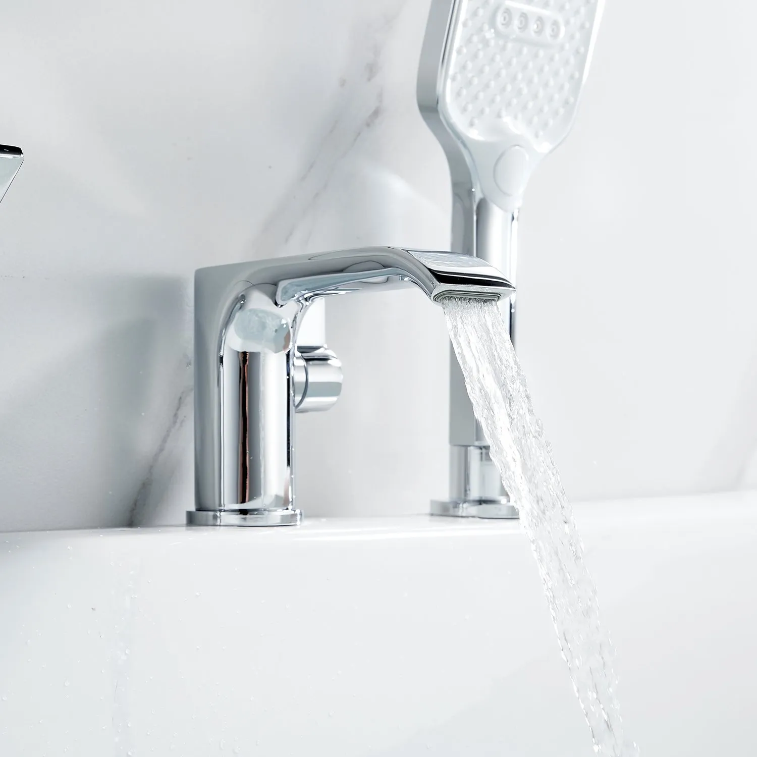 Смеситель на борт ванны Shevanik S4112, хром