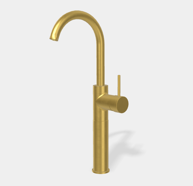 Смеситель для раковины Fima Carlo Frattini Spillo Up, брашированное золото (F3041/HOS)