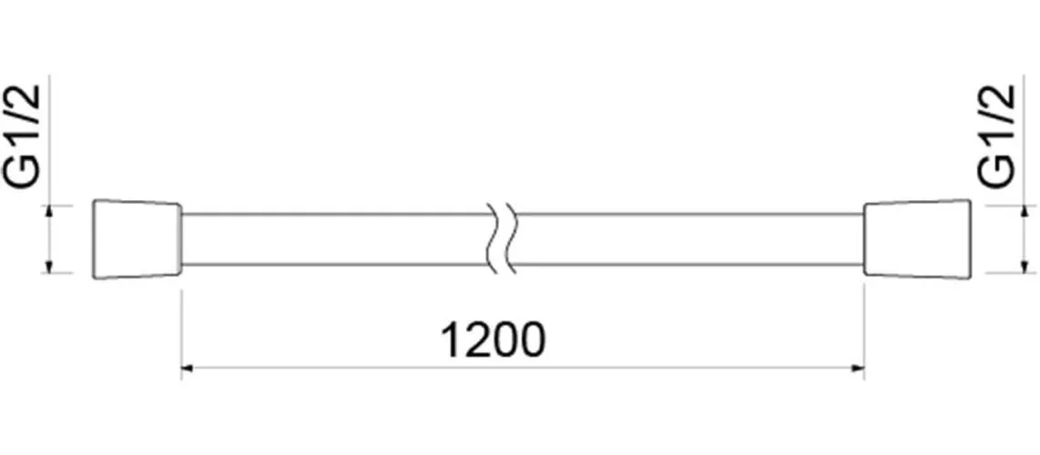AQ2104CR шланг для душа 120 см ПВХ