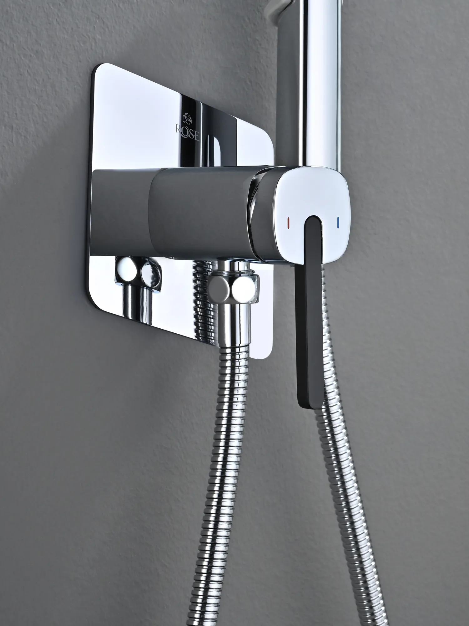Гигиенический душ со смесителем Rose R245, хром