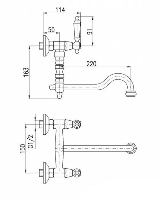 Смеситель универсальный Rav Slezak Morava MK501.5/29SM