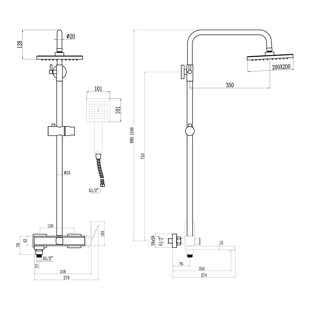 Душевая стойка Fmark FS8745-22HB