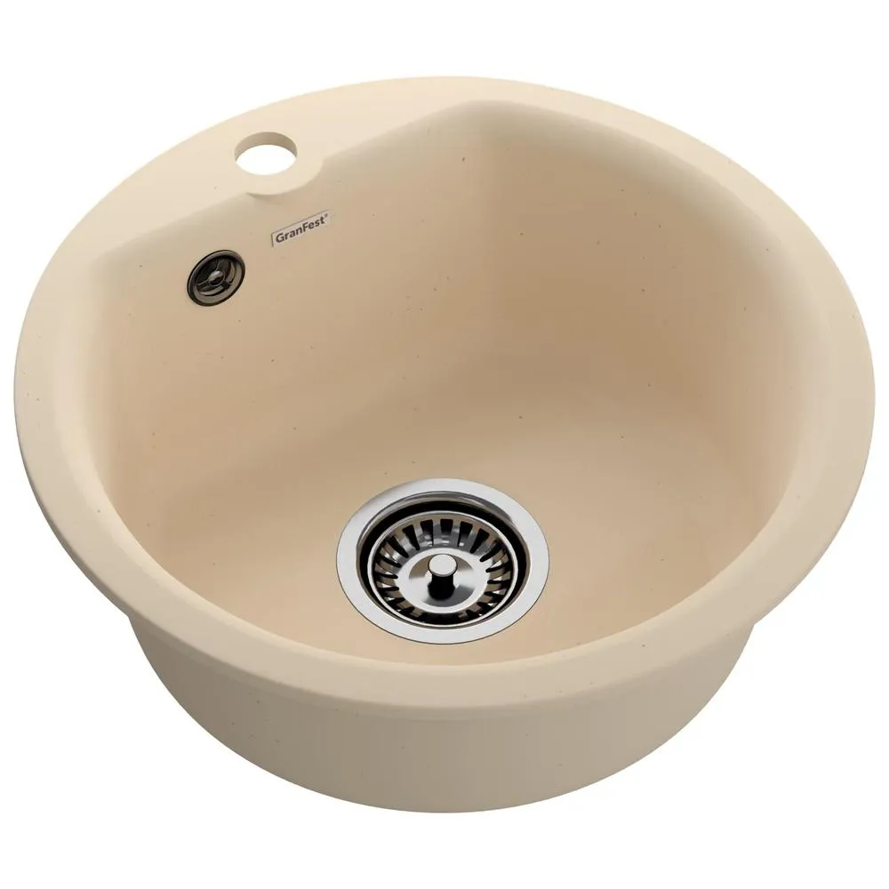 Кухонная мойка GranFest SMART 435, бежевый