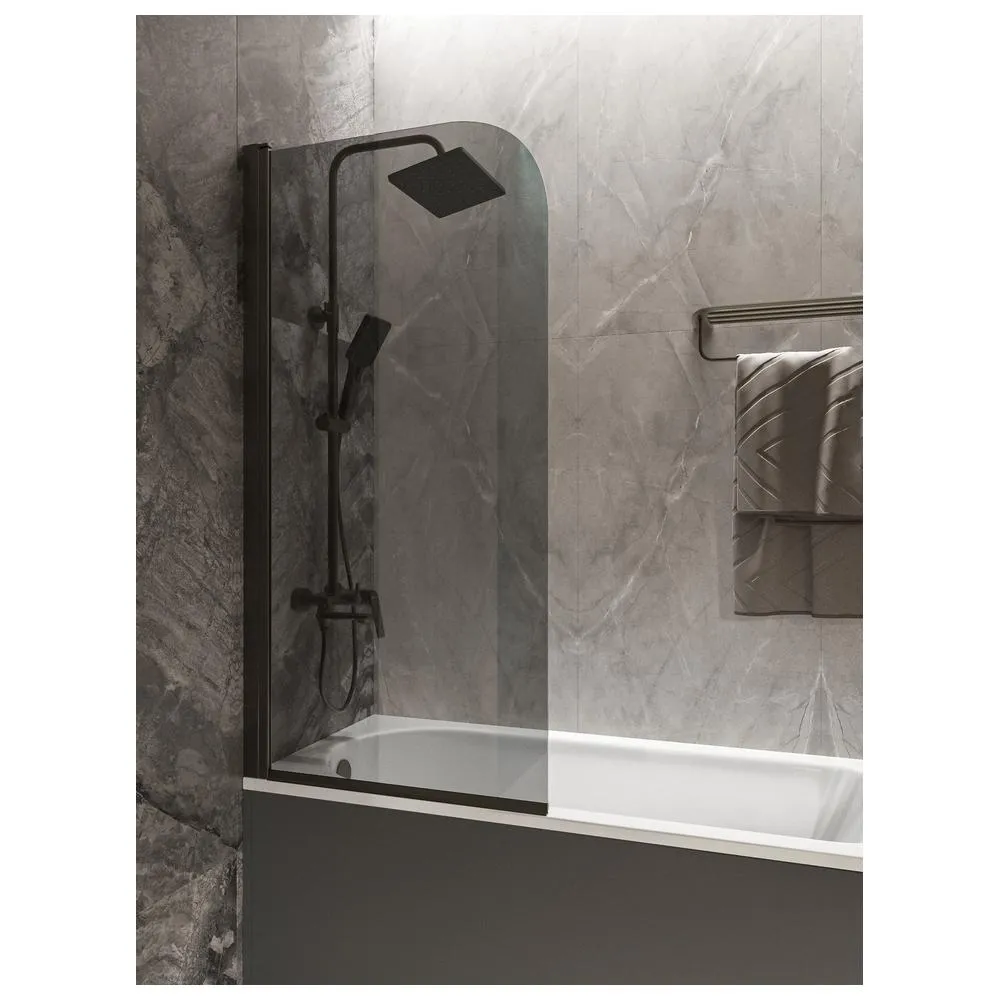 Шторка на ванну распашная Knotlor BS070TG0GM 140х70, оружейная сталь