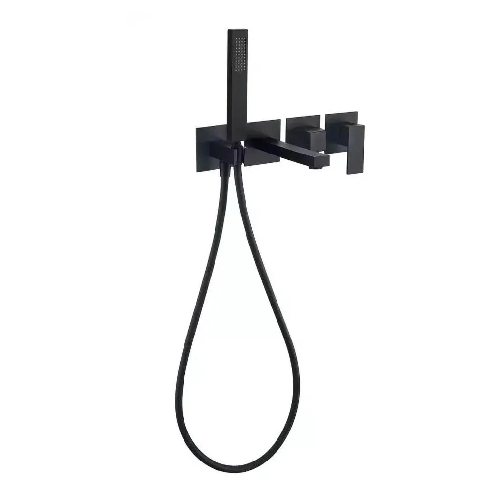 Смеситель для ванны встраиваемый Grocenberg GB5060BL, черный