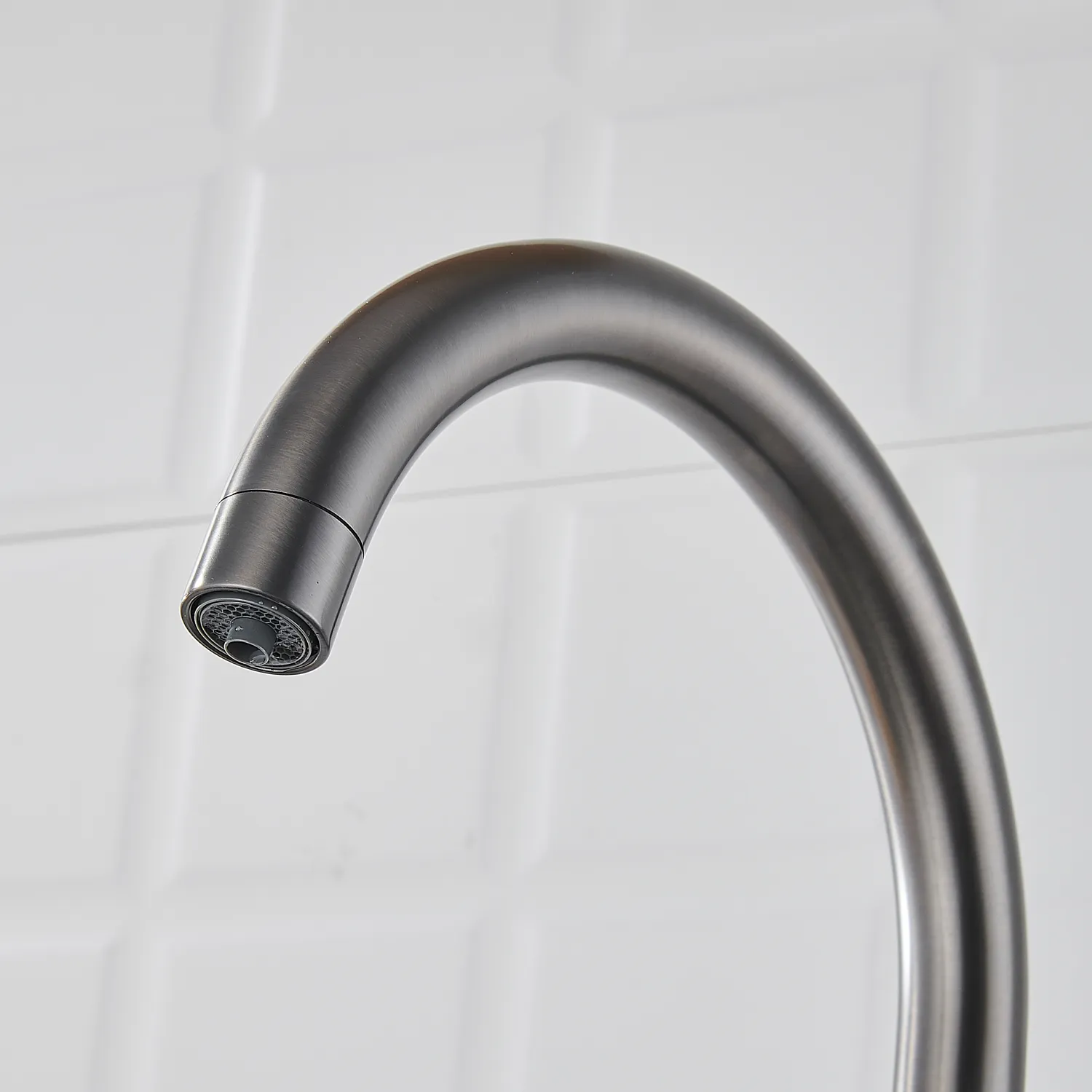 Смеситель для кухни с подключением фильтра Shevanik S428T, оружейная сталь